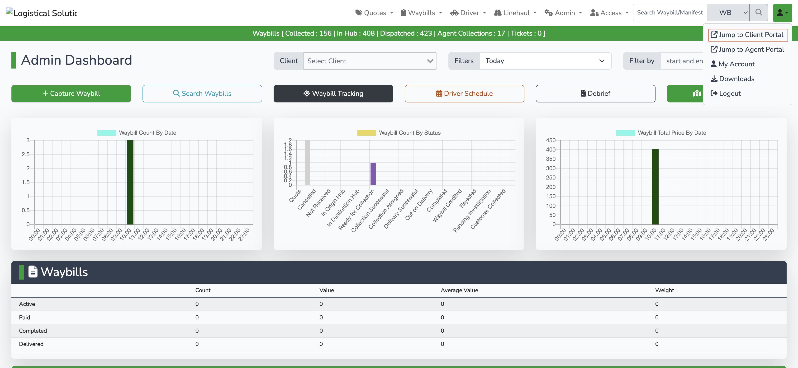 Jump to Client Portal